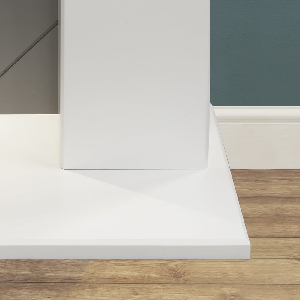 Adam Corinth Pure White and Grey Fireplace Suite with Bergen Electric Stove 48 inch Image 6