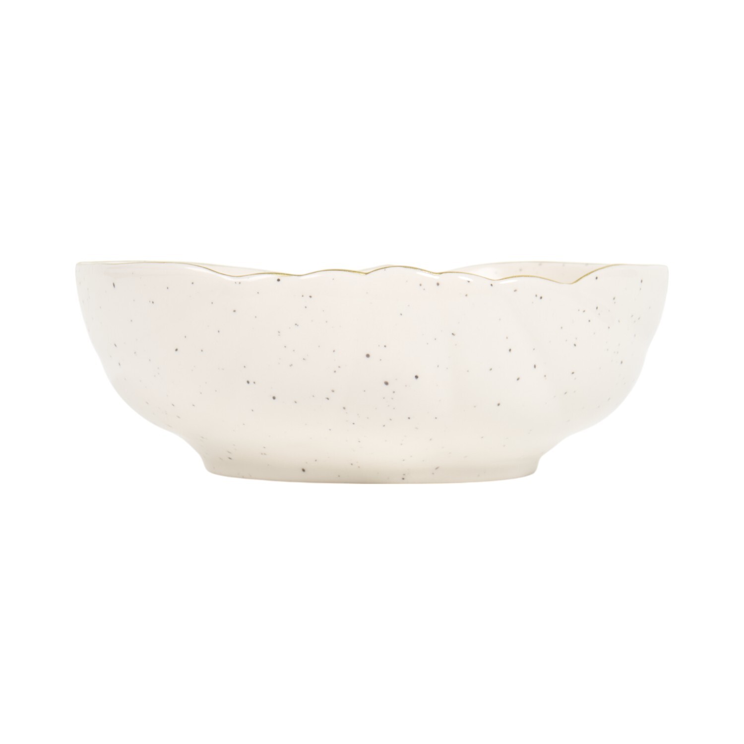 Pumpkin Gold Edge Bowl Cream Image 2