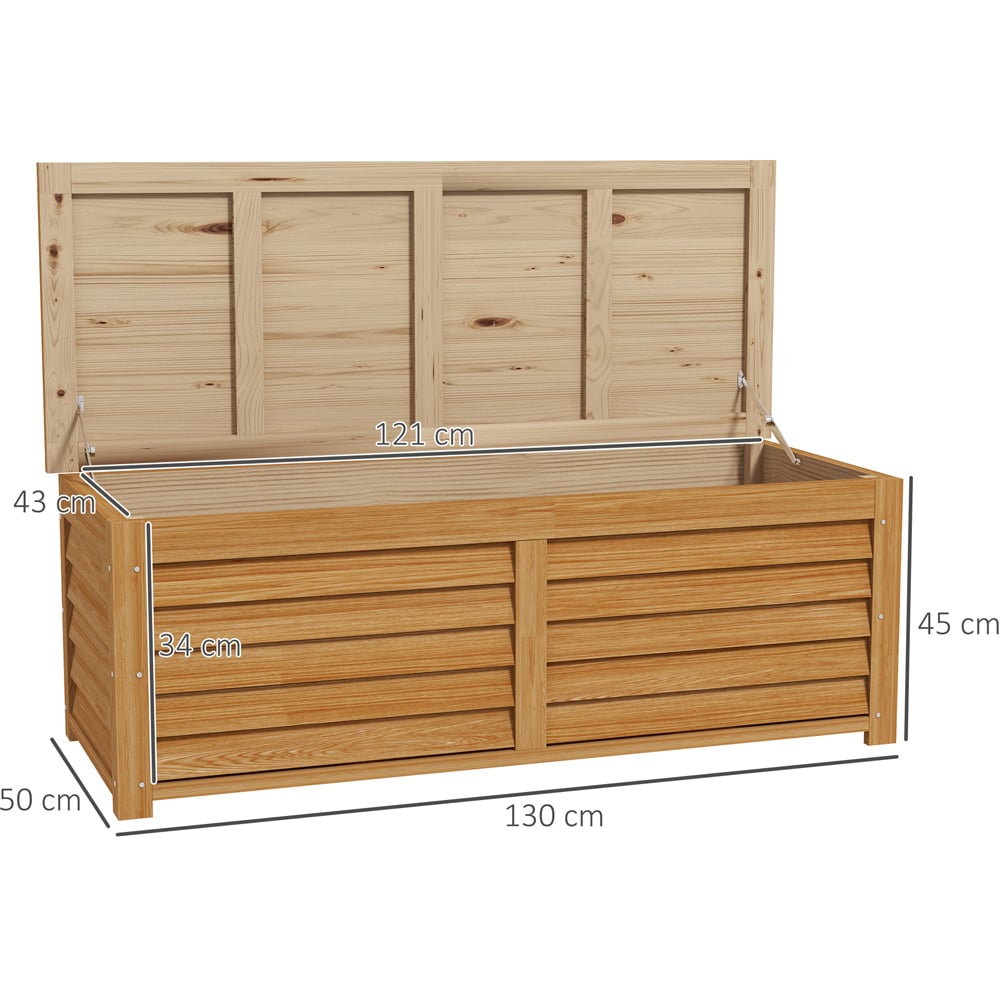 Outsunny 292L Light Brown Outdoor Storage Box Image 7