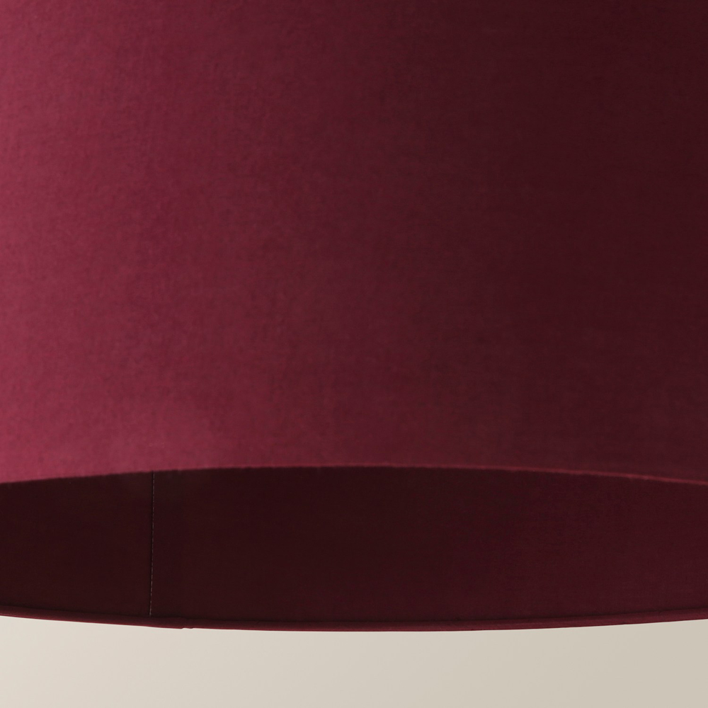 ValueLights Reni Plum Fabric Large Drum Ceiling Lamp Shade Image 3
