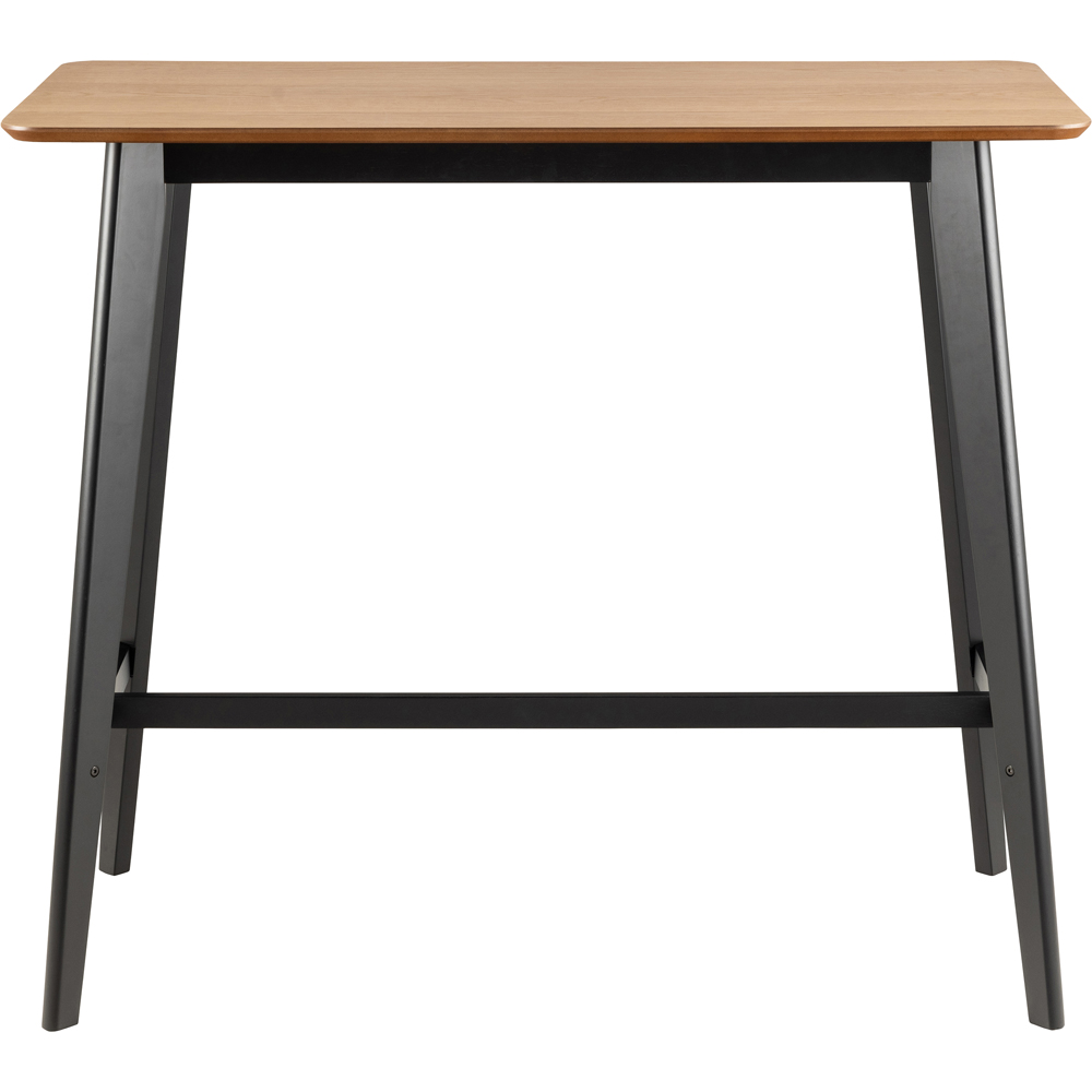 Florence Roxby 2 Seater Bar Dining Table Black and Oak Image 4