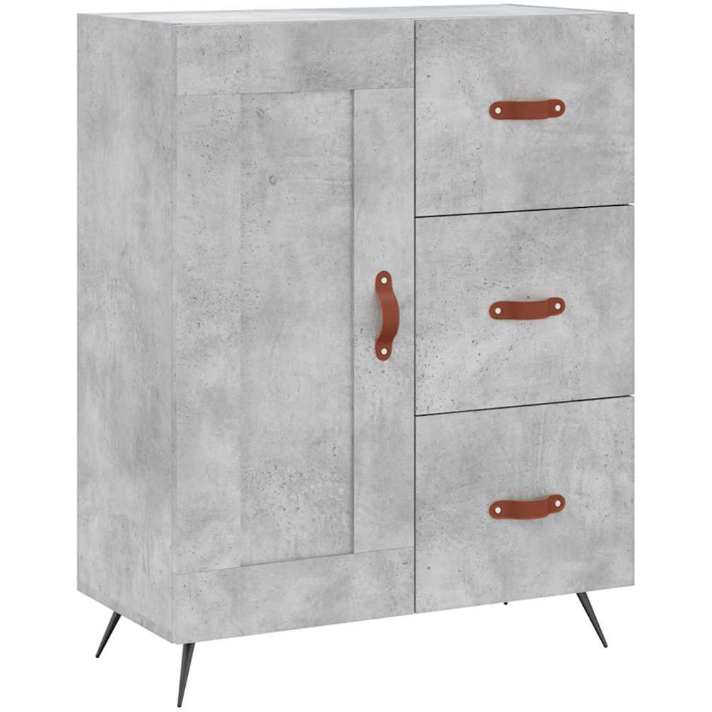 vidaXL 3 Door 3 Drawer Concrete Grey Highboard Image 7
