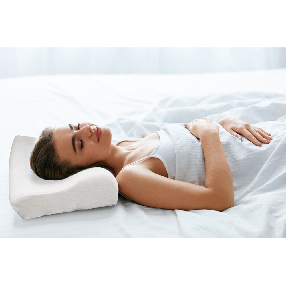 Aidapt Cooling Gel Comfort Memory Foam Contour Pillow with Removable Soft Velvet Cover Image 4