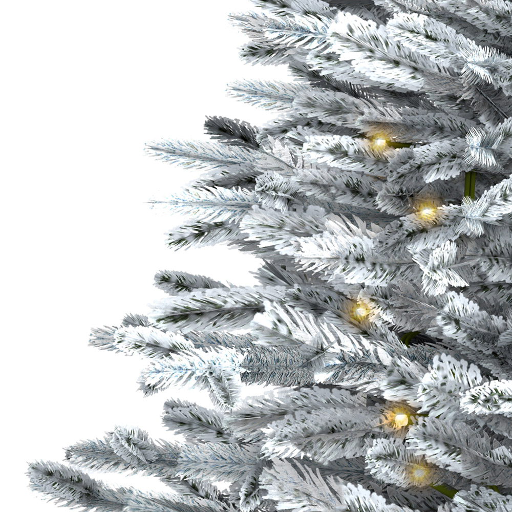 Charles Bentley Luxury Warm White LED Pre-Lit Faux Snowy Christmas Tree 3ft Image 4