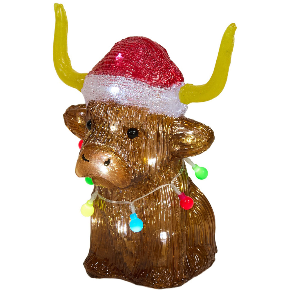 Acrylic Highland Cow Decoration Image 6