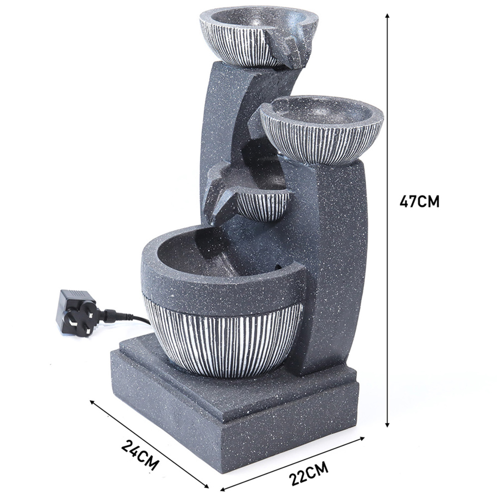 Living and Home Multi-Tier Rock Fountain Image 9