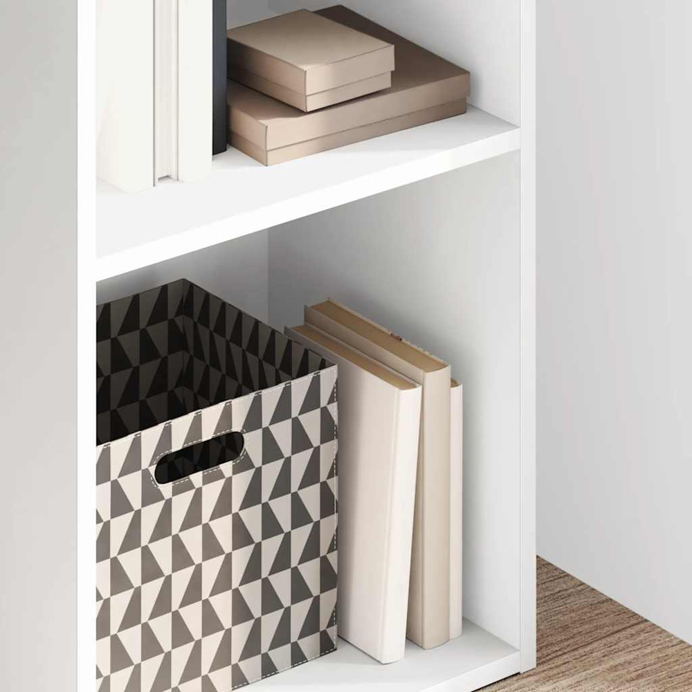 vidaXL 4 Shelf White Bookcase Image 3