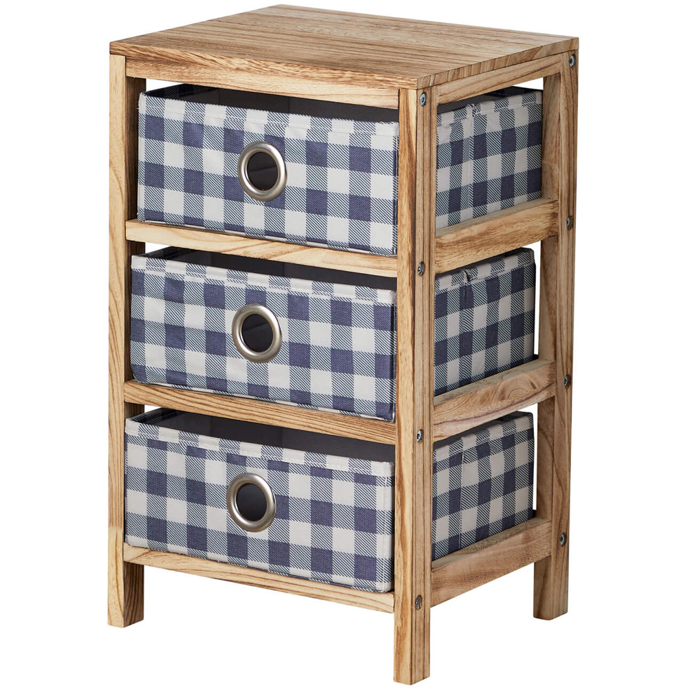 Home Source Weybourne 3 Drawer Fabric Storage Unit Image 2