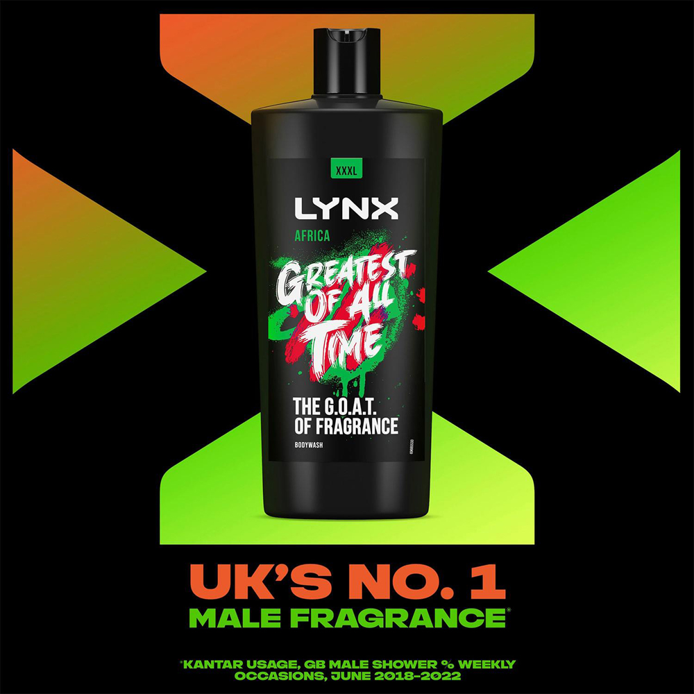 Lynx Africa The G.O.A.T. of Fragrance Refreshing Shower Gel 700ml 6 Pack Image 4