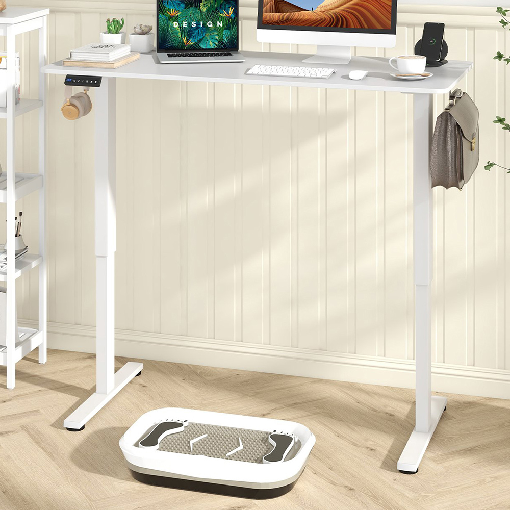 Costway Height Adjustable Standing Desk White Image 1