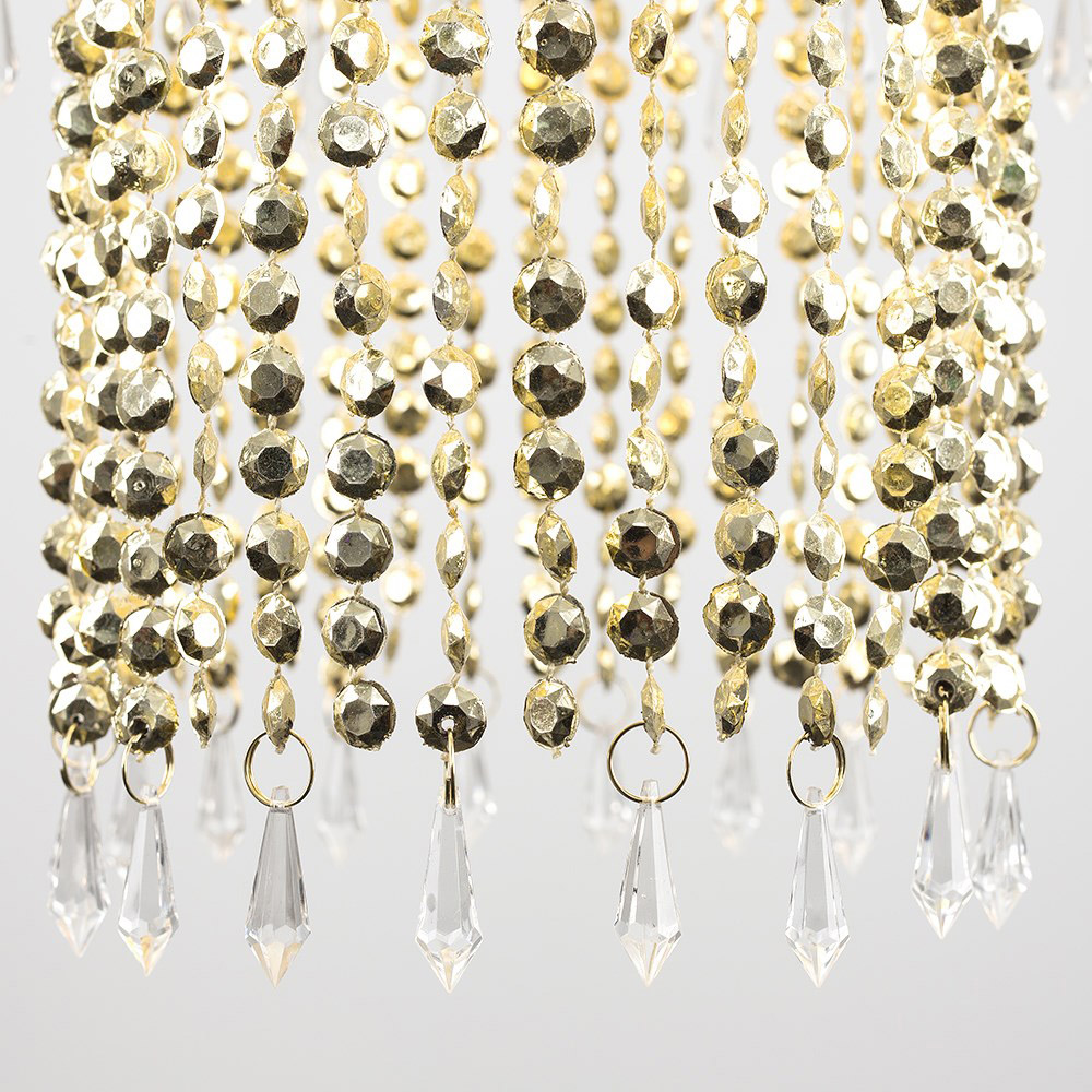 ValueLights Beaded Gold Droplet Pendant Shade Image 5