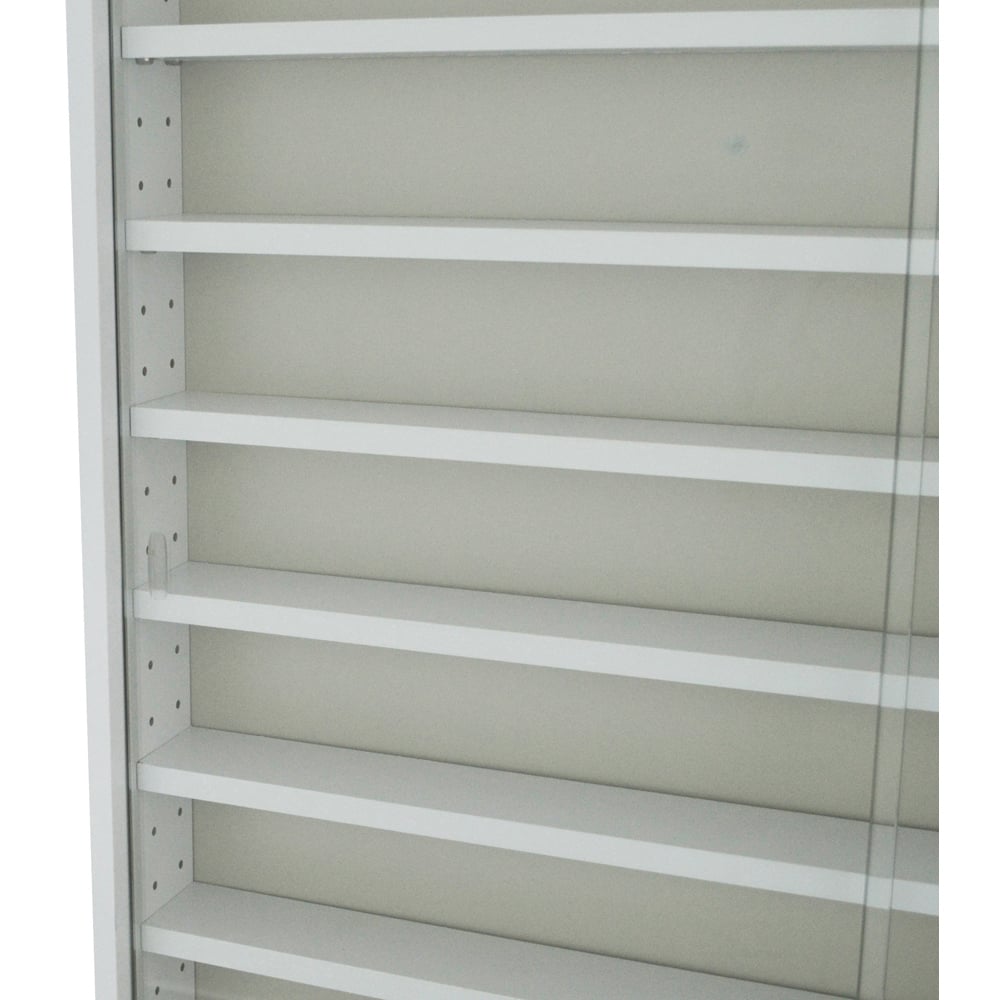 Watsons Reveal 6 Shelf White Glass Display Wall Cabinet Image 3