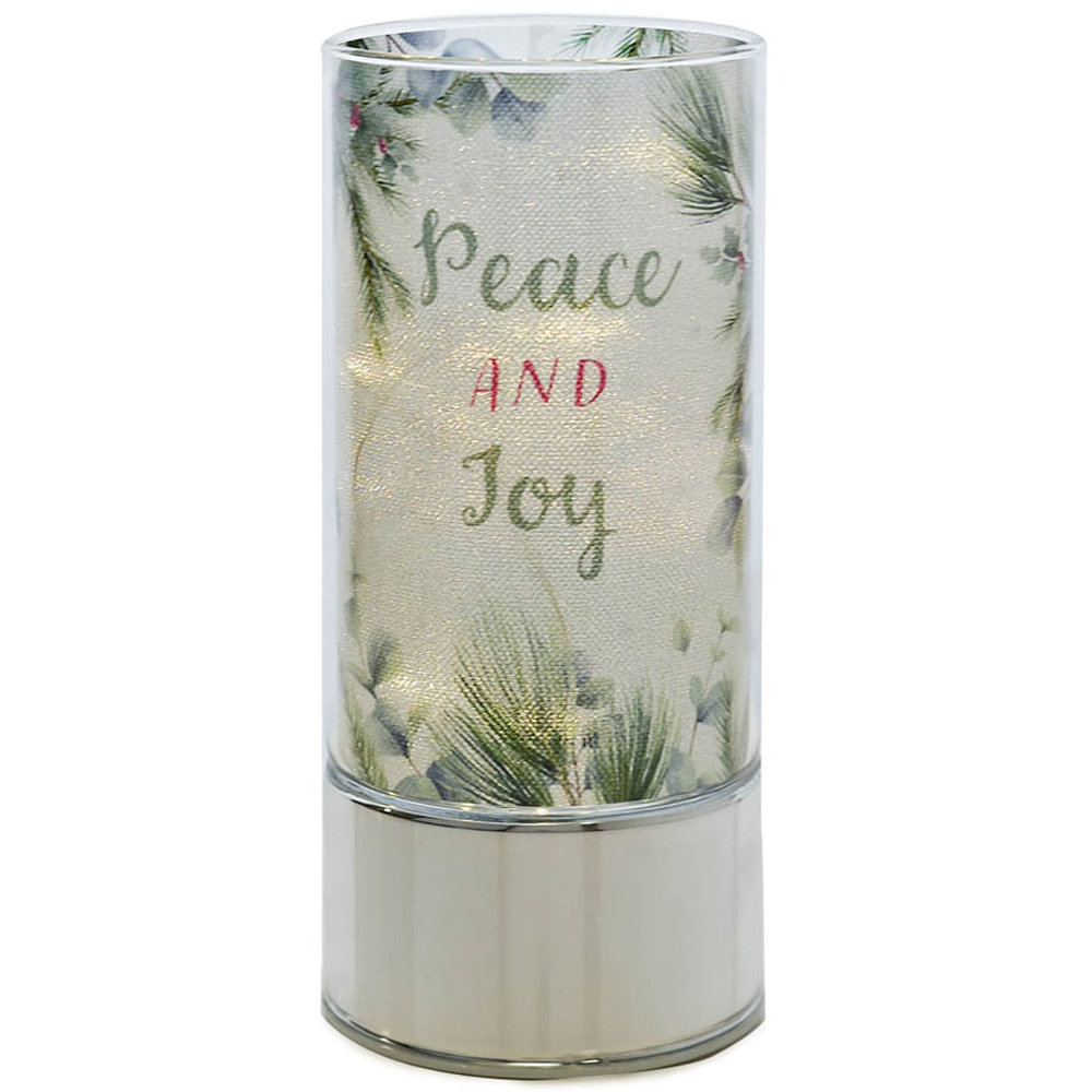 The Christmas Gift Co Silver Glass LED Tube Light Image 2