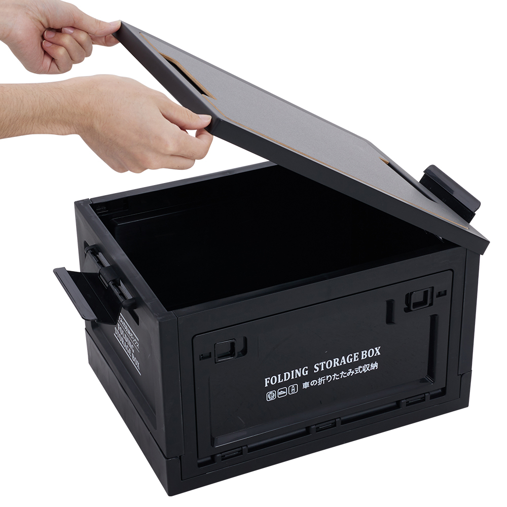 Living and Home Black Outdoor Foldable Camping Storage Box 50 x 36cm Image 4