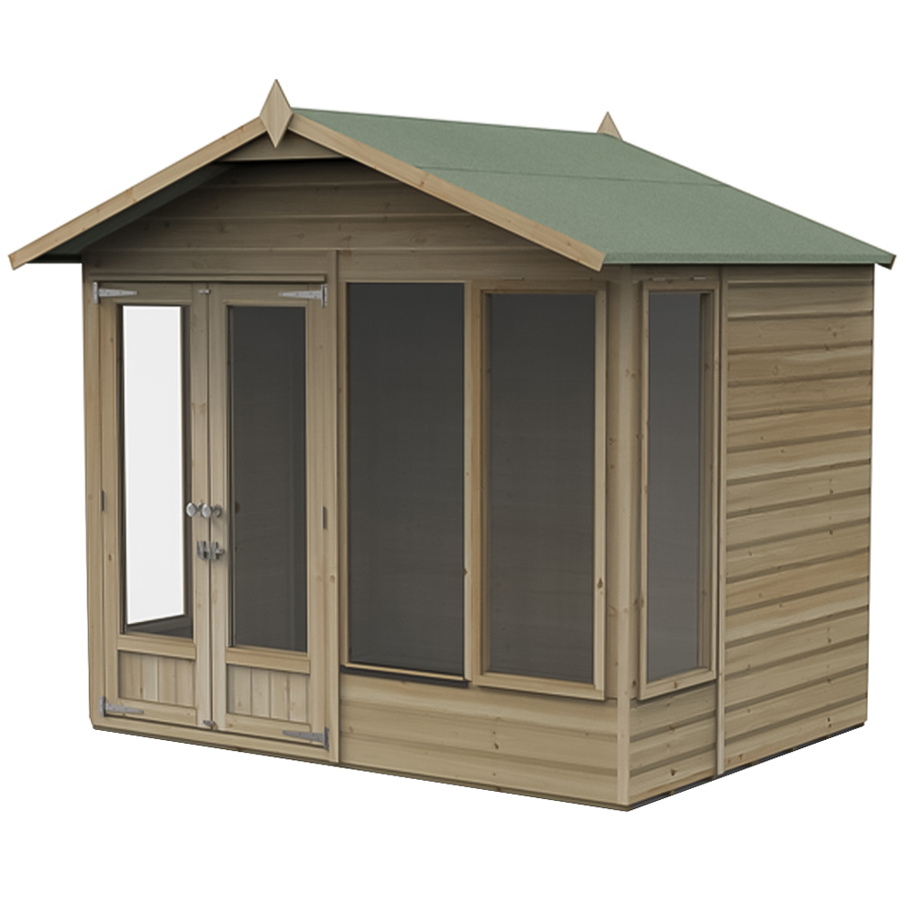 Forest Garden Beckwood 8 x 6ft 2 Opening Shiplap Apex Summerhouse Image 1