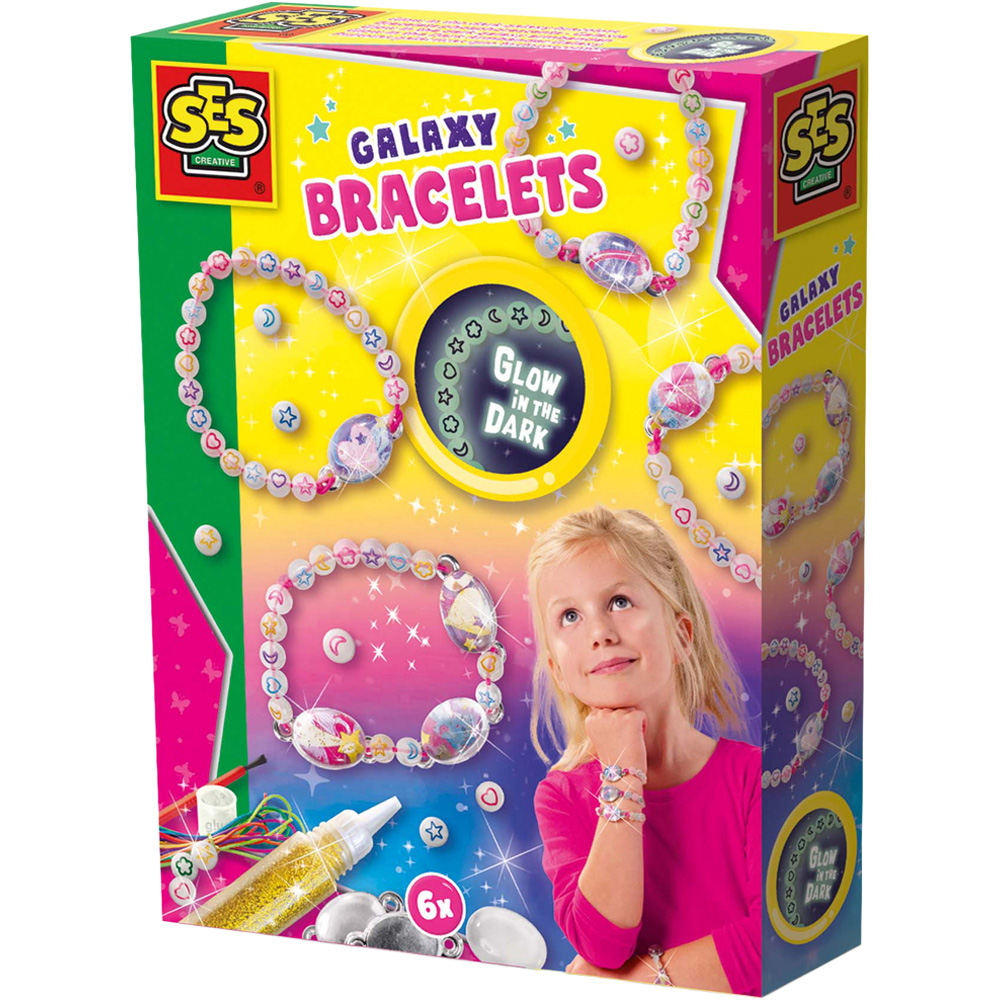 SES Creative Galaxy Glow In The Dark Bracelets Kit Image 1