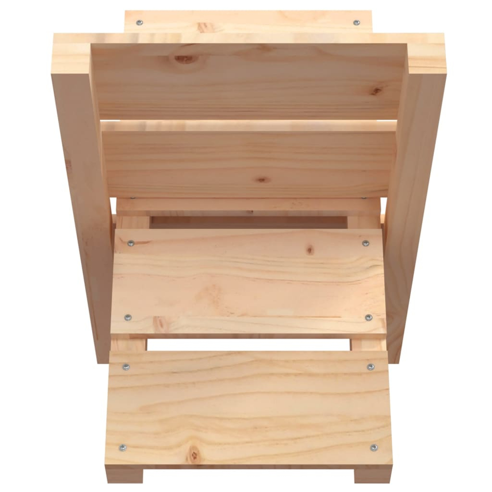 vidaXL Natural Pine Wood Firewood Log Holder 48 x 47 x 39.5cm Image 5
