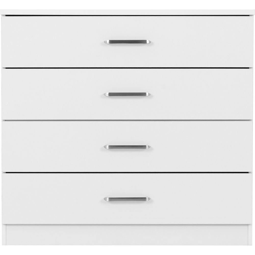 Seconique Dakota 4 Drawer White Storage Chest Image 3
