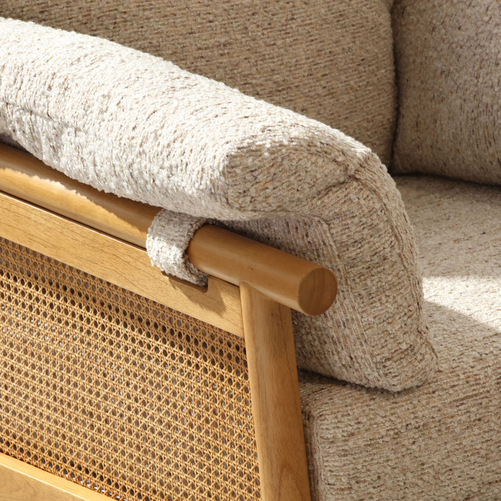Desser Mindi 5 Seater Light Oak Natural Rattan Sutton Sofa Set Image 5