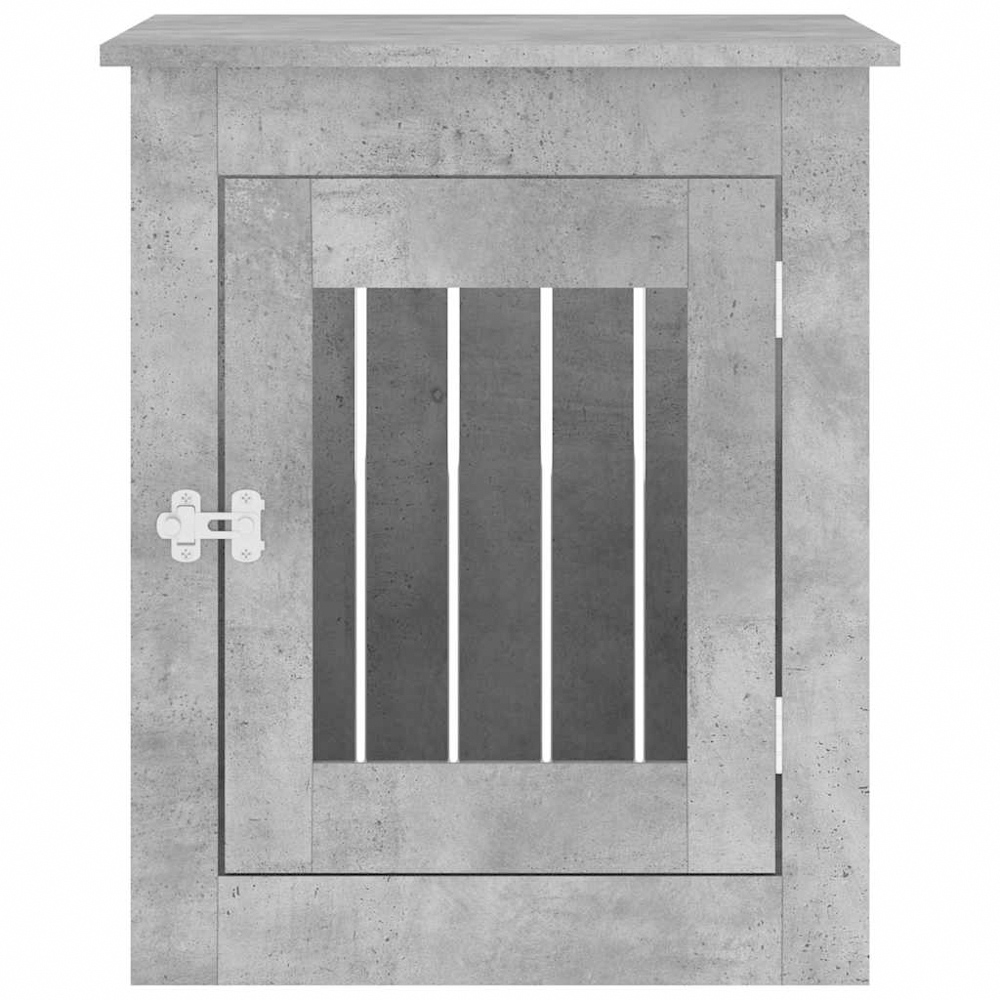 vidaXL Concrete Grey Processed Wood Dog Crate Furniture 55 x 75 x 65cm Image 6