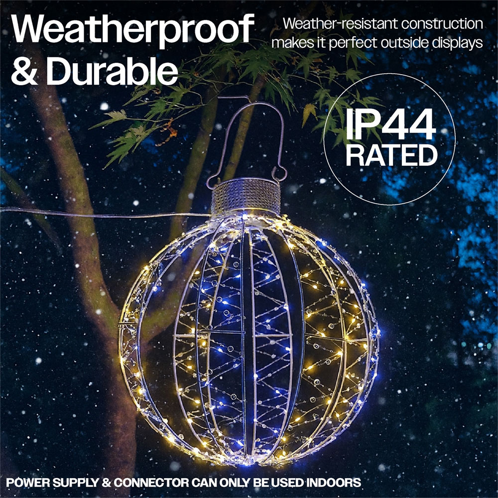 Xmas Haus 200 White and 200 Warm White Micro LED Ball Light 60cm Image 4