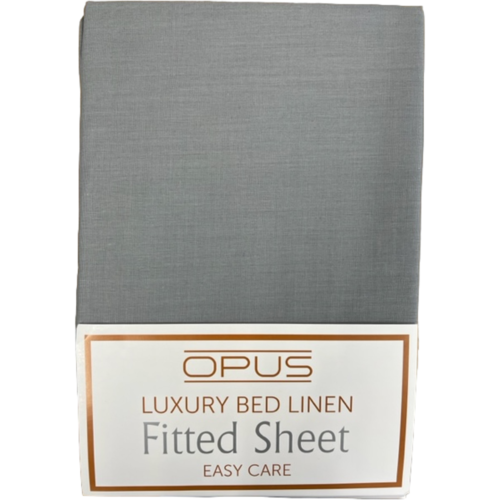 Opus Single Charcoal Polycotton Fitted Bed Sheet Image 3
