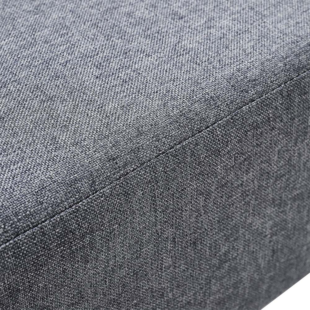 Living and Home Tofu Shaped Grey Wooden Footstool Image 7