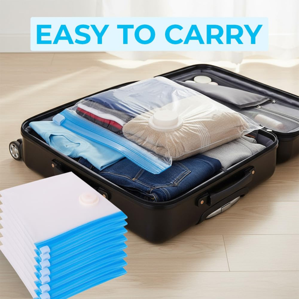 Alivio Double Zip Sealed Reusable Vacuum Storage Bag Image 3