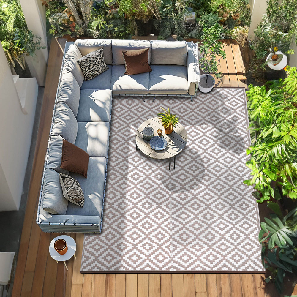 Green Decore Nirvana Taupe and White Outdoor Rug 240 x 300cm Image 2