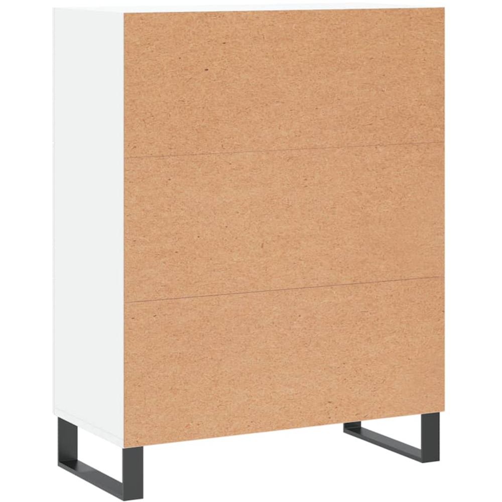 vidaXL Single Door 3 Drawer White Sideboard Image 8