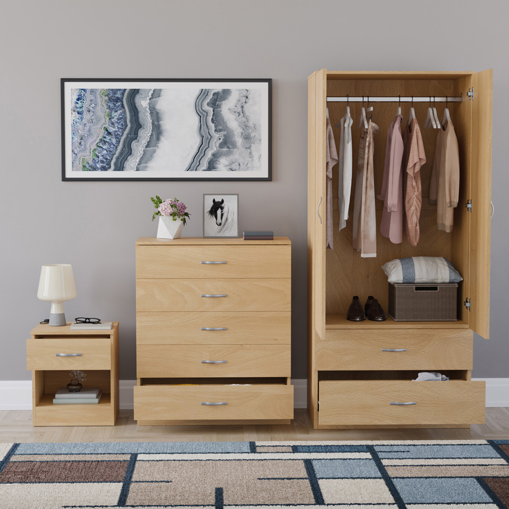 VIDA DESIGNS Riano Pine 3 Piece Bedroom Furniture Set Image 4