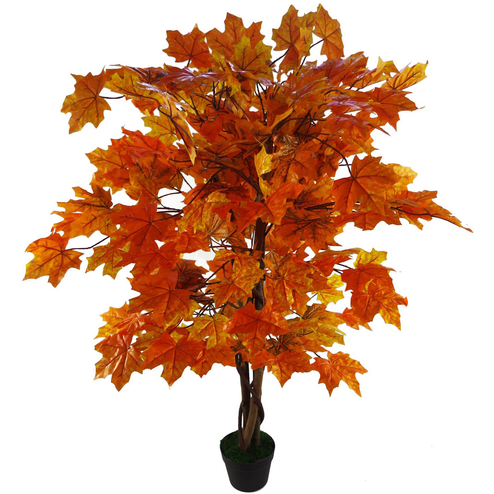 Leaf Orange Maple Acer Artificial Tree 125cm Image 1
