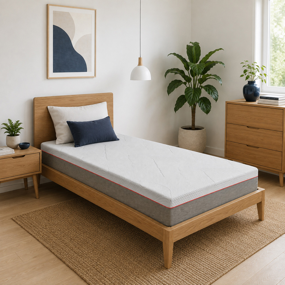 Visco Therapy Single Fusion Graphite Hybrid Pocket Memory Mattress with Deep Sleep Pillow Image 2