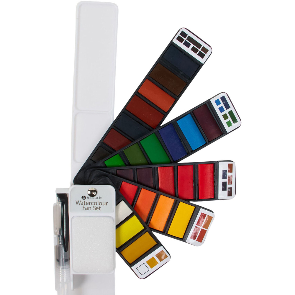 Watercolour Fan Set Image 6