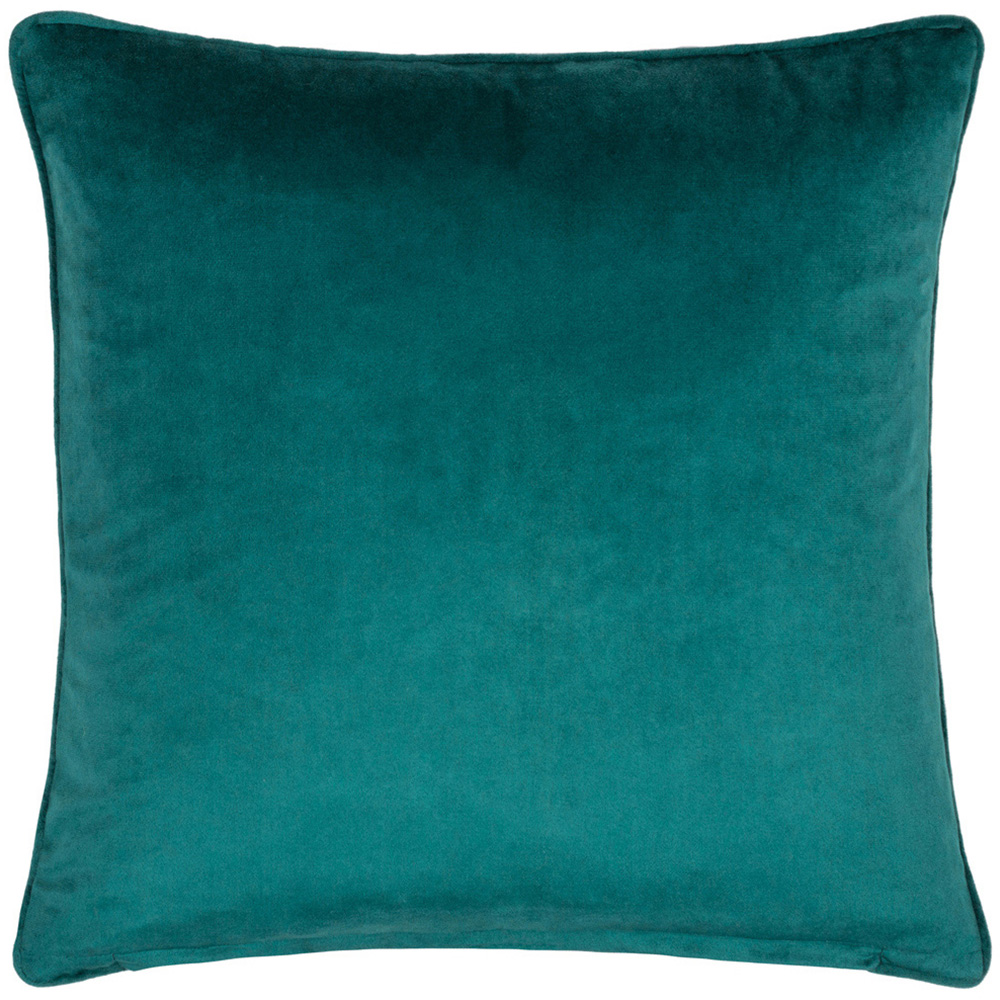 furn. Marttel Teal Geometric Jacquard Cushion Image 3