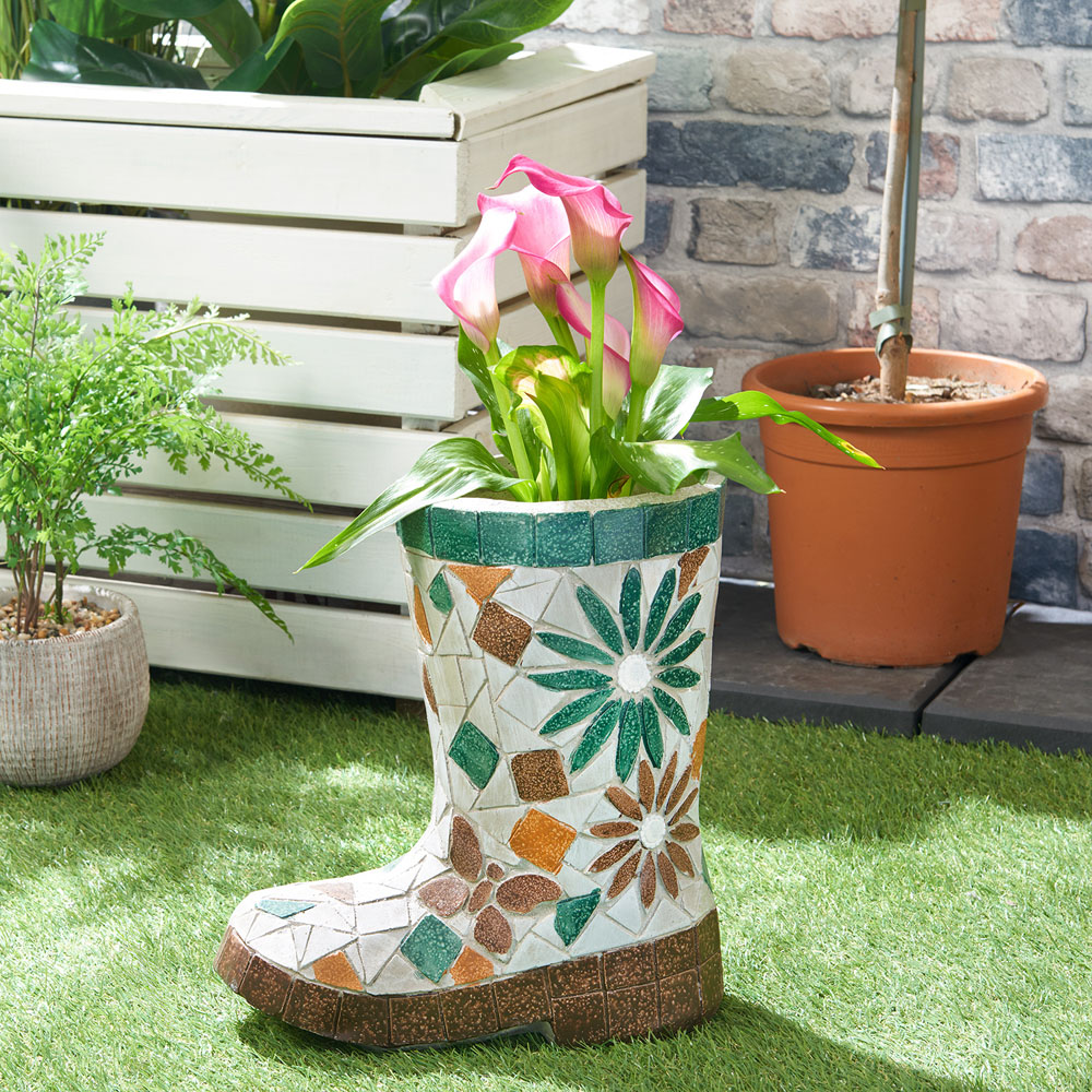 Mosaic Boot Planter Image 2