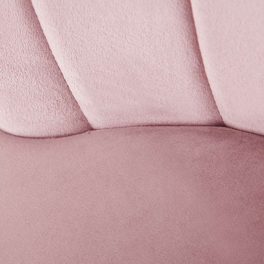 Mini Flora Set of 2 Pink Velvet Dining Chair Image 6