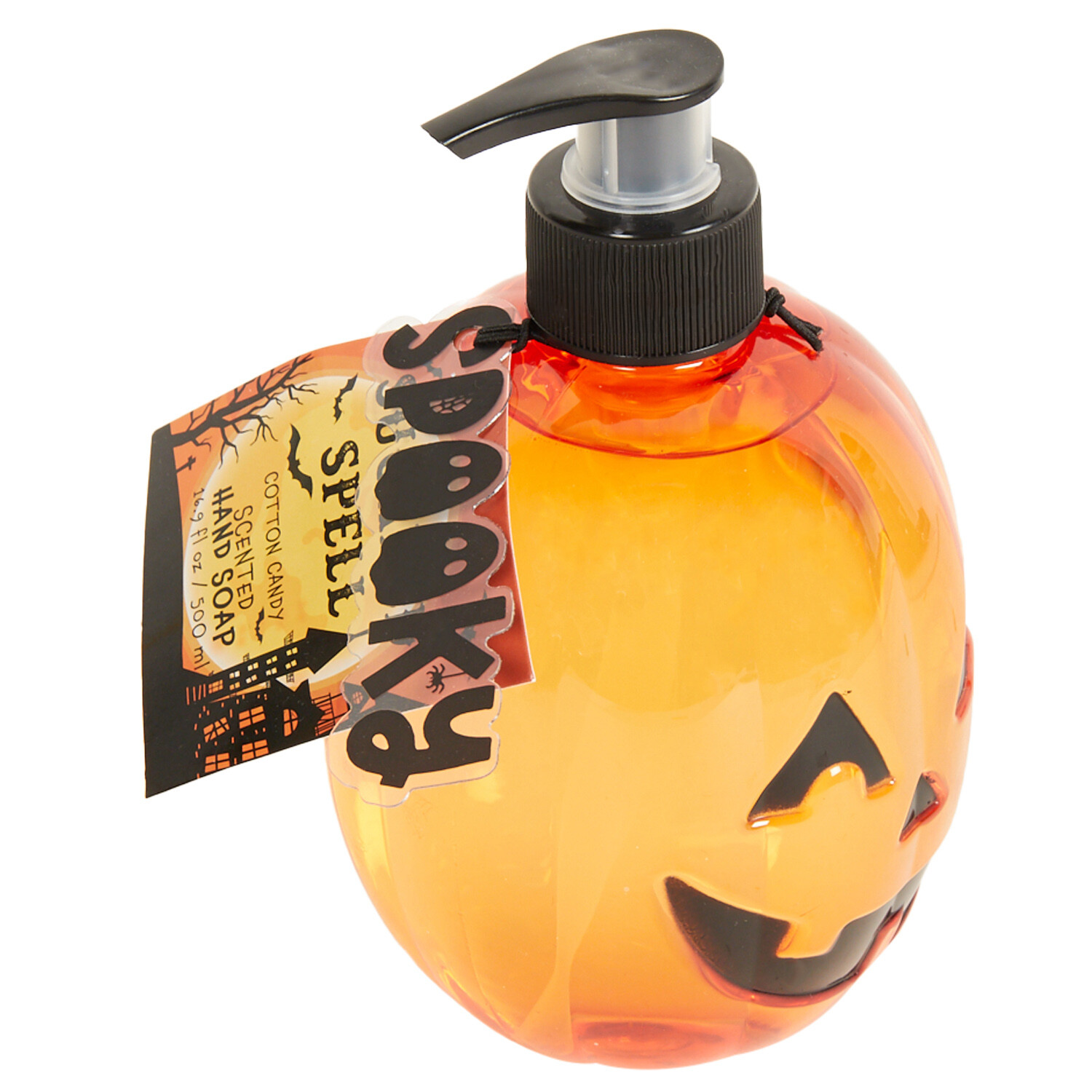 Sculpted Jack-O-Lantern Hand Soap 500ml - Orange Image 2