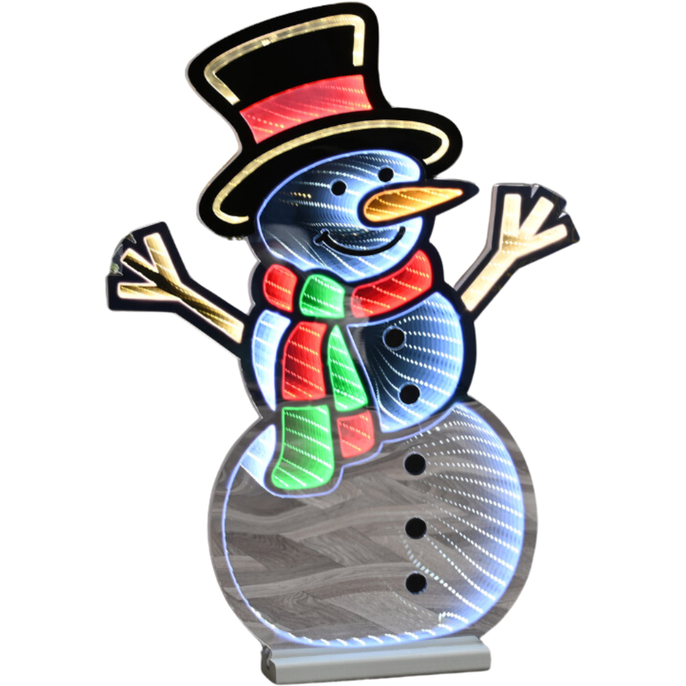 Samuel Alexander Multicolour LED Light Up Standing Snowman Infinity Christmas Decoration 60cm Image 2