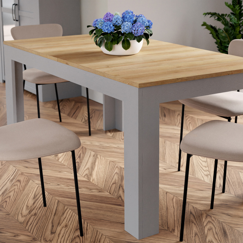 Florence Bohol 4 Seater Extending Dining Table Riviera Oak and Grey Image 1