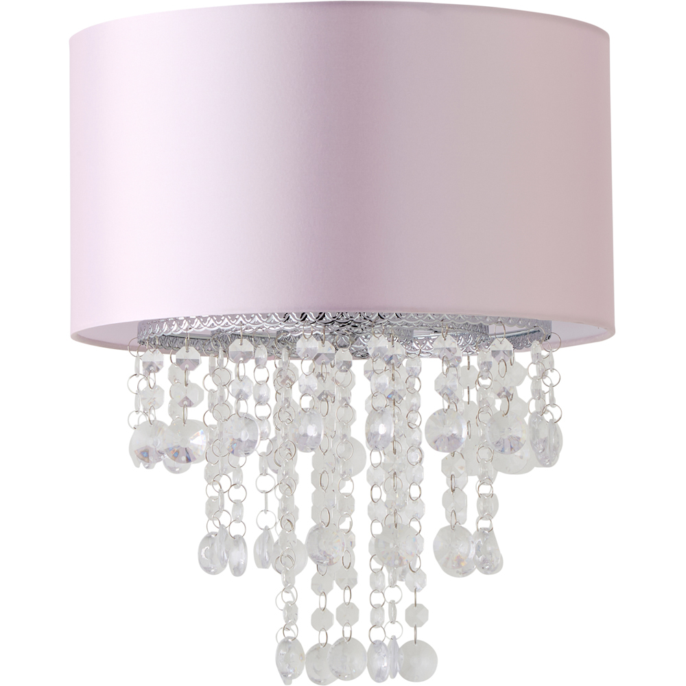 ValueLights Jesmond Dusky Pink Droplet Easy Fit Ceiling Light Shade Image 1
