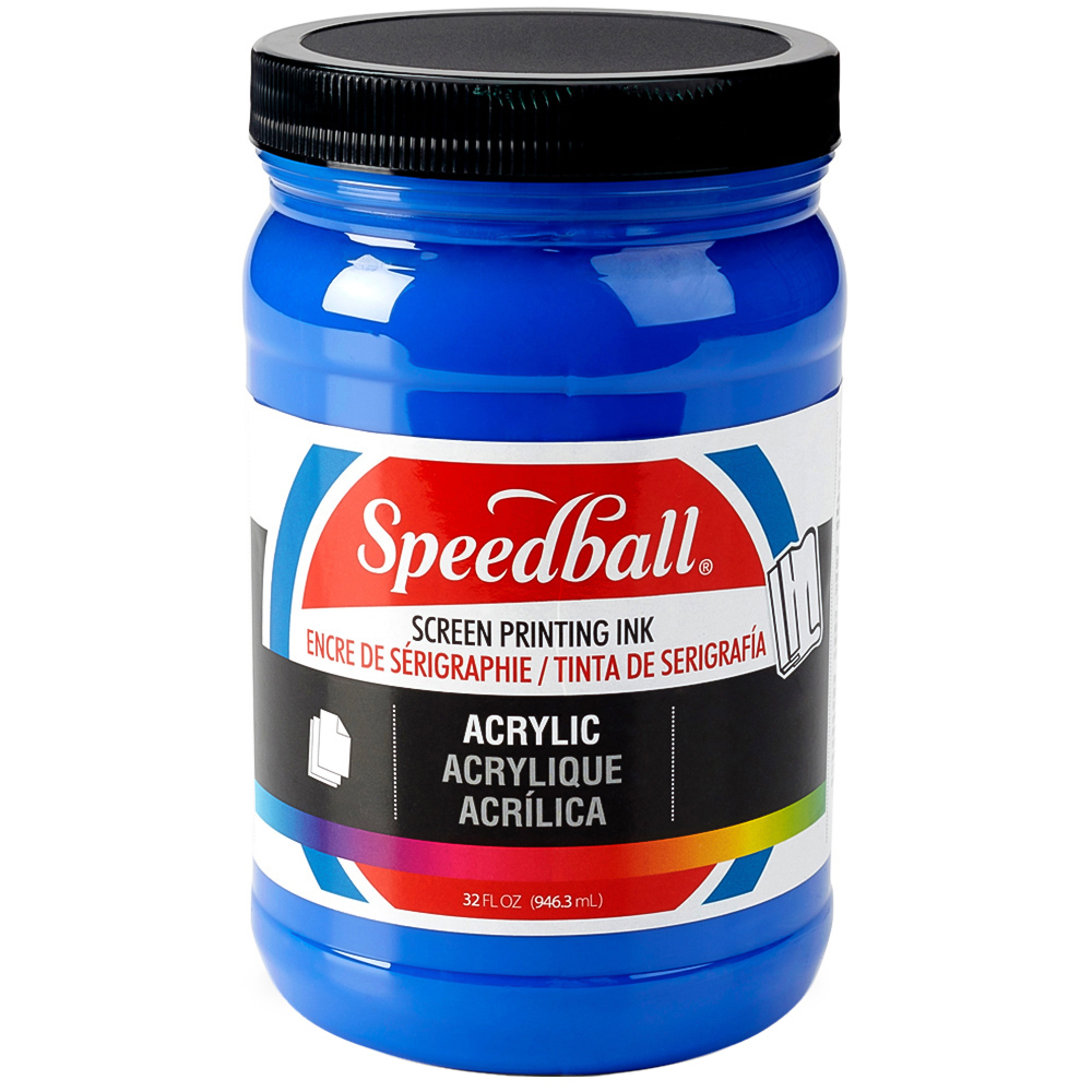 Speedball Ultra Blue Acrylic Screen Printing Ink 946ml Image