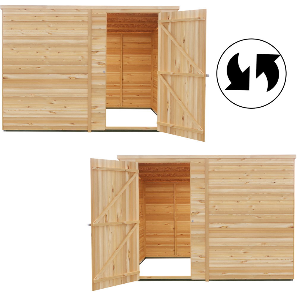 Shire Super Value 8 x 6ft Overlap Pent Garden Shed Image 5