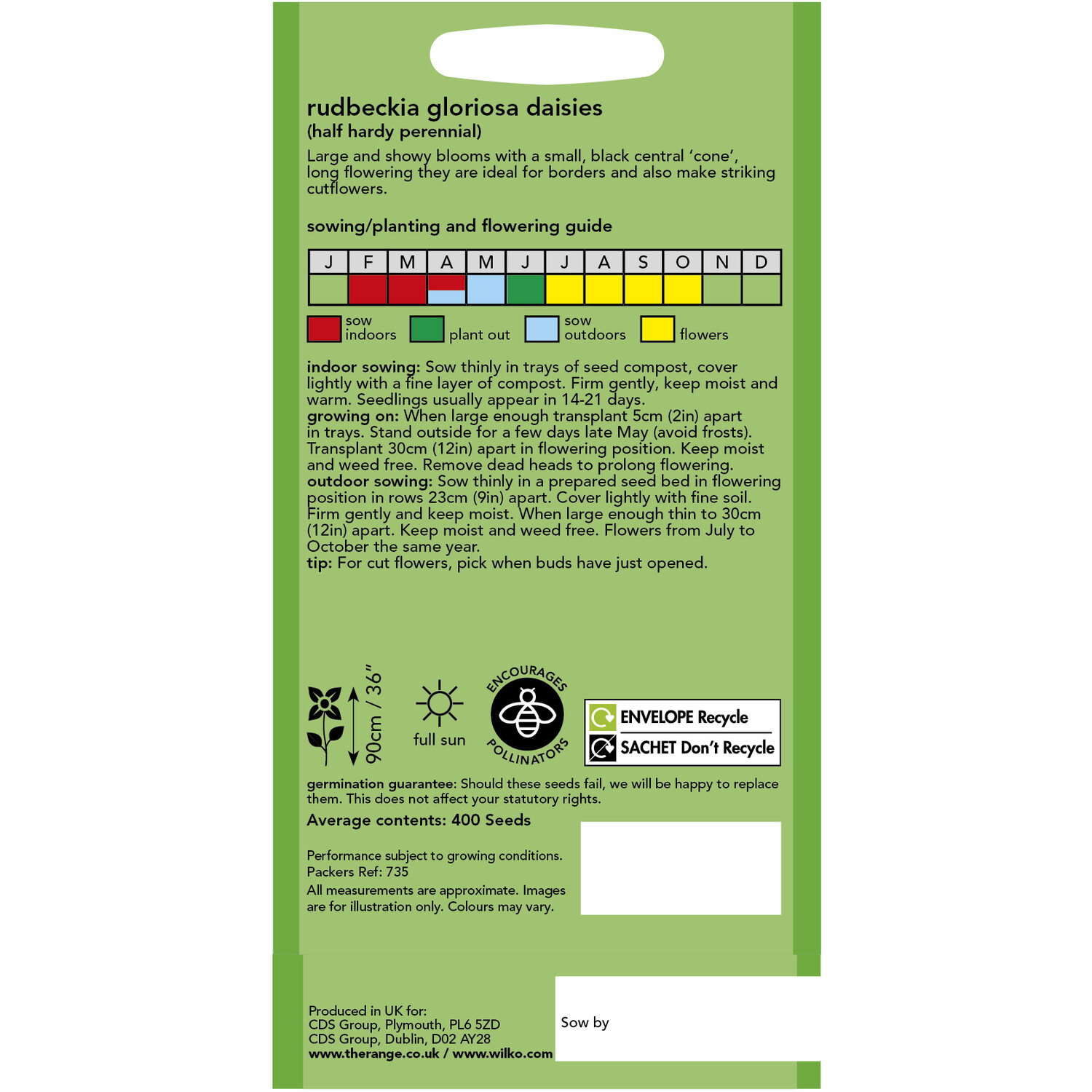 Wilko Rudbeckia Gloriosa Daisies Flower Seeds Image 2