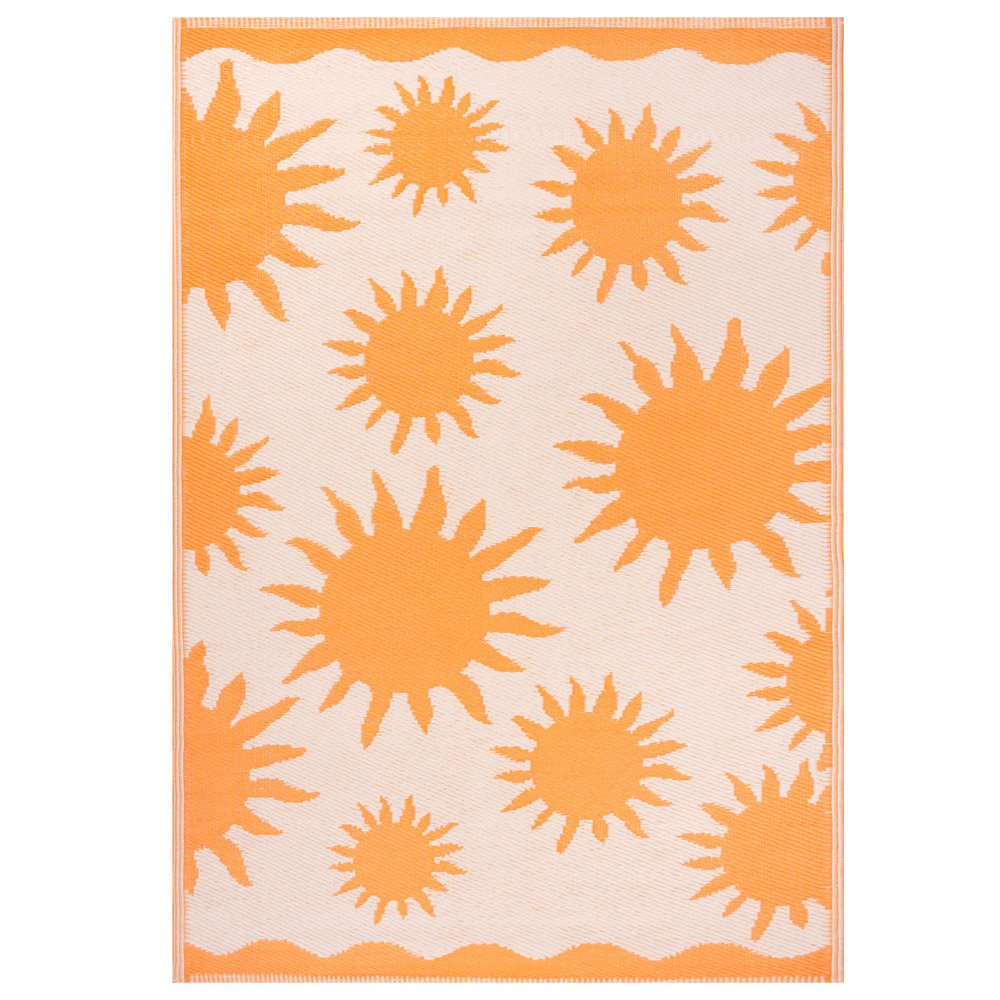 Furn Yellow Summer Solstice Sun Pattern Reversible Rug 120 x 180cm Image 2