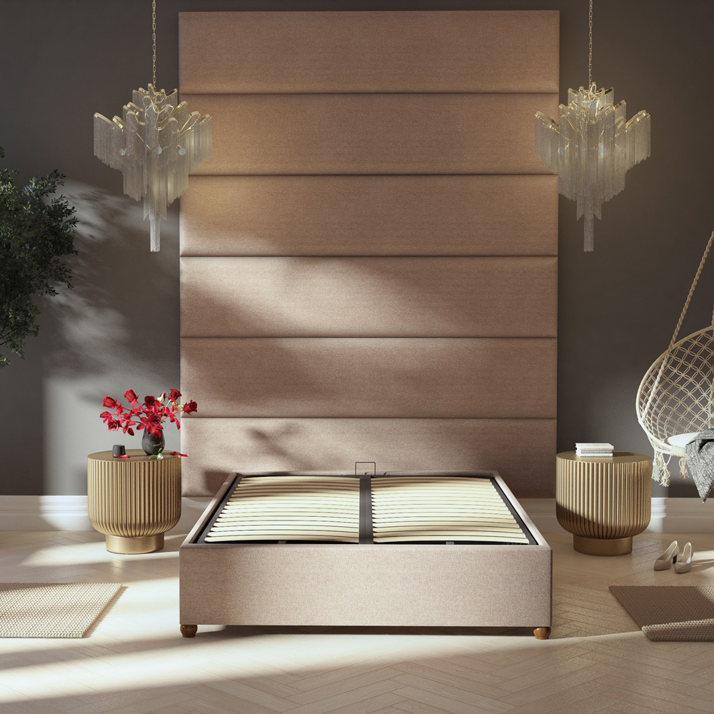 Aspire Furniture Llewelyn-Bowen Luxury Natural Saxon Twill Wall Mounted Headboard 45cm Image 6