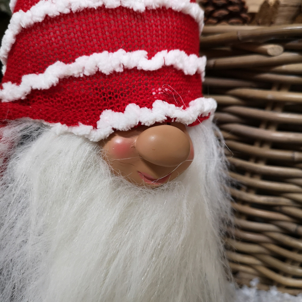 Samuel Alexander Red Bearded Gonk Christmas Decoration with Stripey Pointy Hat 40cm Image 3
