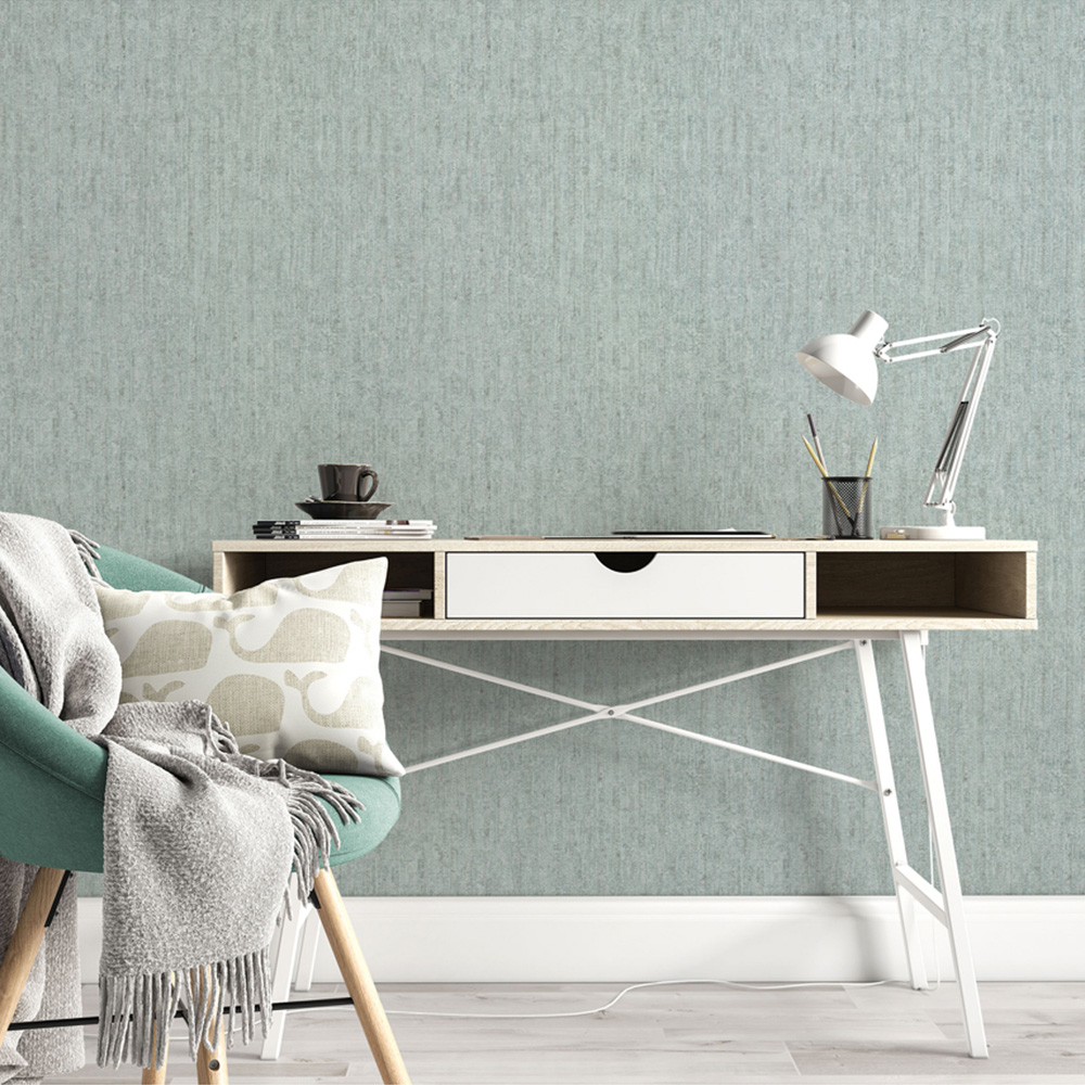 Erismann Shadow Veil Soft Teal Wallpaper Image 5