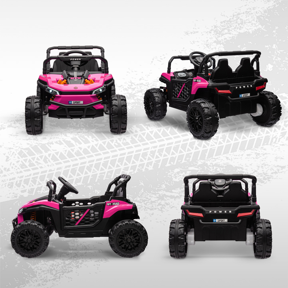Tommy Toys Pink Kids Ride on Car Electric Truck with Horn and USB 12V Image 3