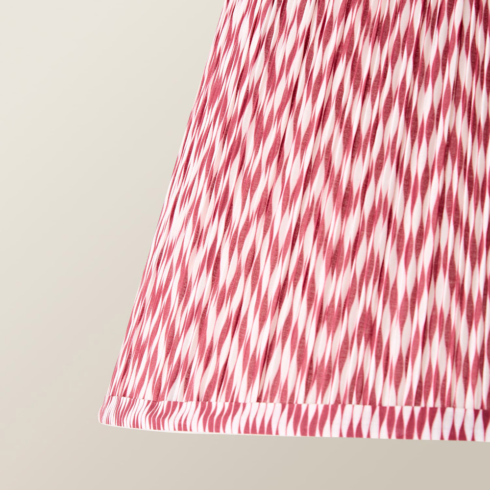ValueLights Saffira Pink Chevron Pleated Tapered Large Lamp Shade 45cm Image 3
